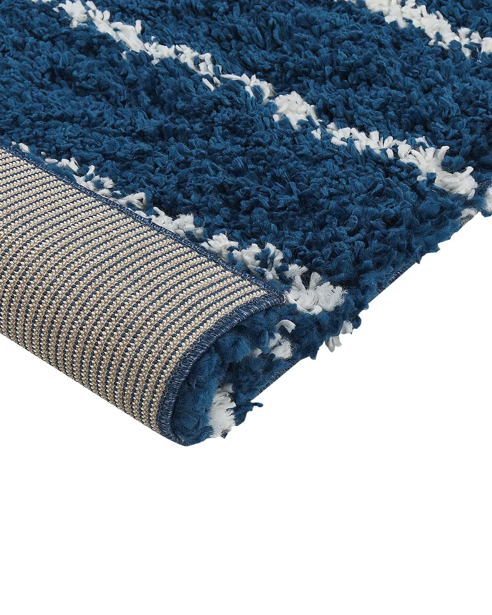 Tappeto Shaggy TASHIR Blu 80 x 150 cm_854442