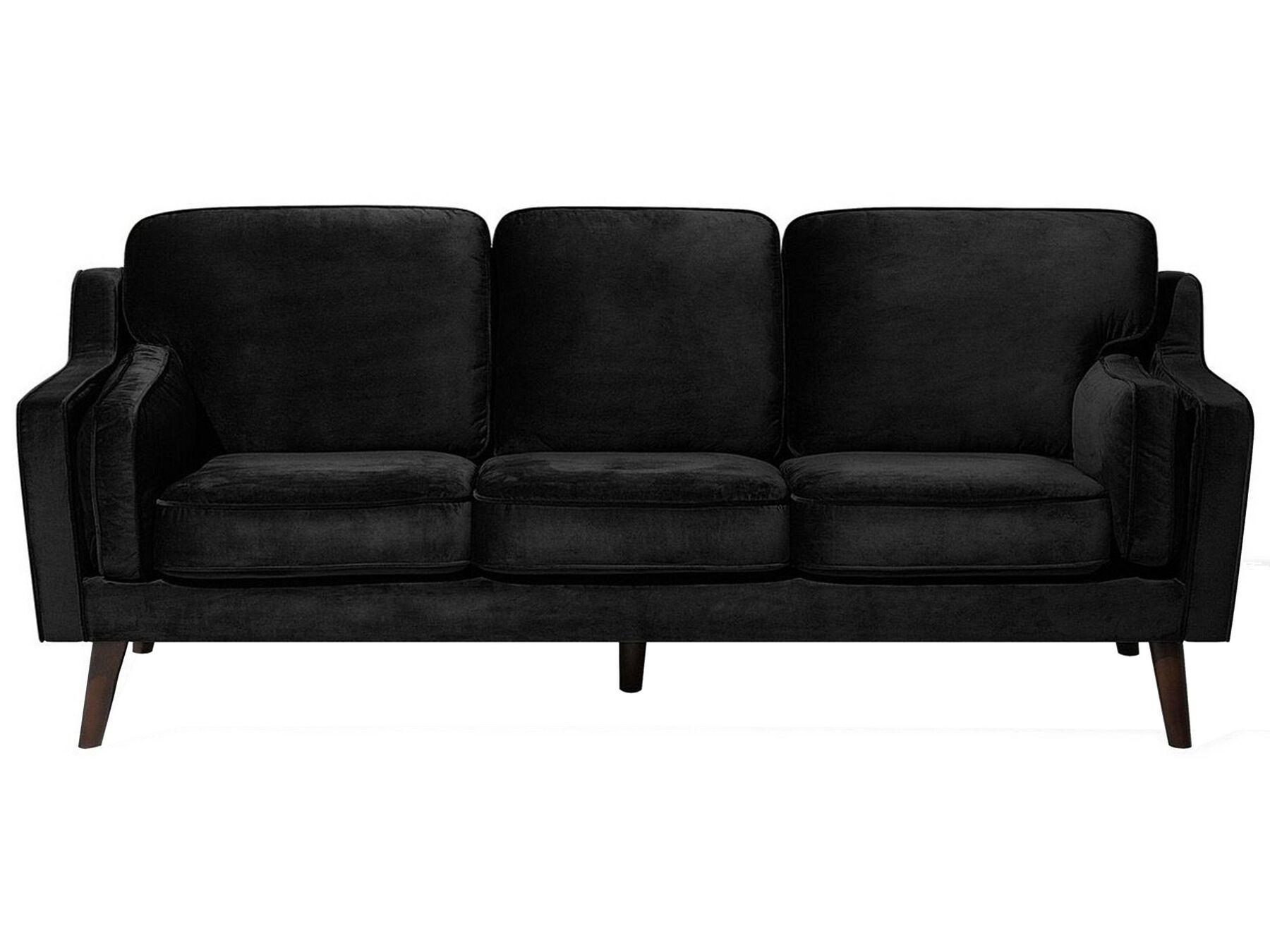 3-Sitzer Sofa Samtstoff schwarz LOKKA_705439