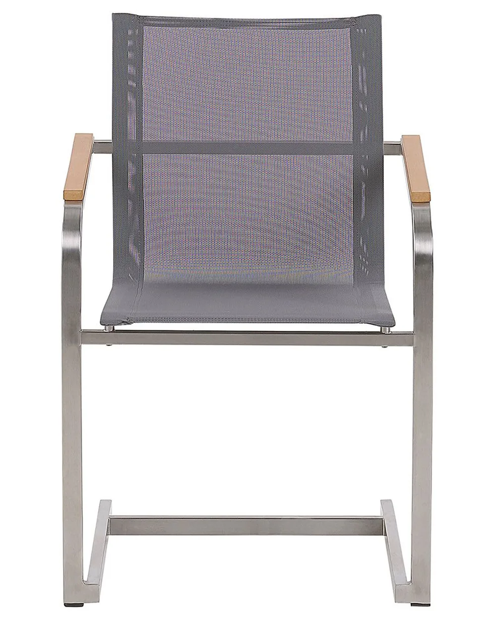 Set of 6 Garden Chairs COSOLETO Stainless Steel Grey_776953