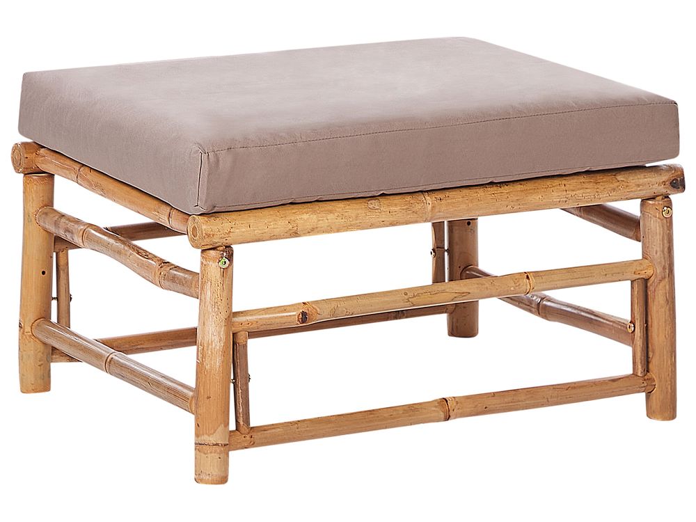 Garden Ottoman CERRETO Bamboo Taupe