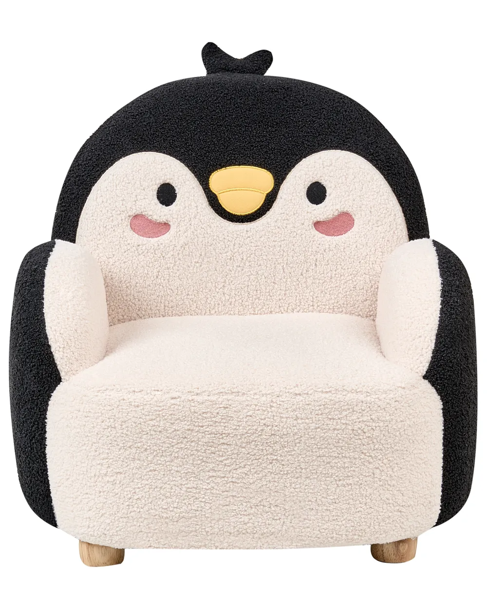 Poltrona per Bambini Pinguino FYN Bouclé Nero_975736