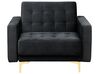 Modular Velvet Living Room Set Black ABERDEEN_857391