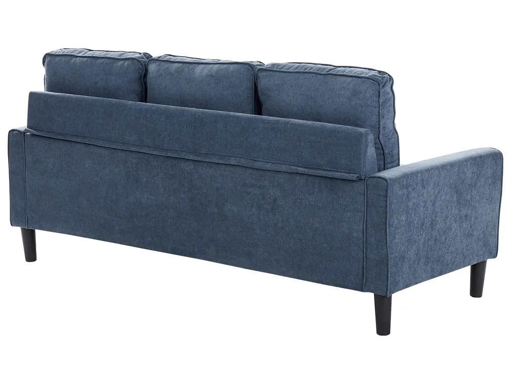 Sofa 3 Seater AVESTA with Ottoman Fabric Dark Blue_768391