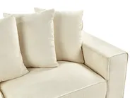 Divano 3 posti VISKAN Velluto a coste Beige chiaro_933828