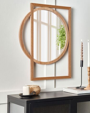 Wall Mirror 56 x 71 cm Light Wood LAURON