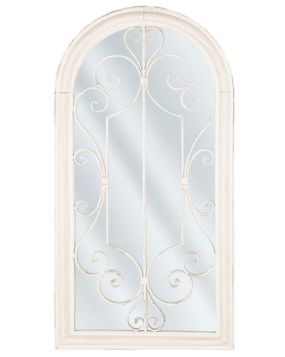 Lustro ścienne CAMPEL 49 cm 97 cm Metal Złamana biel