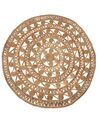Okrúhly jutový koberec ⌀ 140 cm béžový KERER_895923