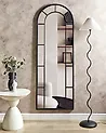 Wall Mirror CROSSES 60 cm 170 cm Metal Black