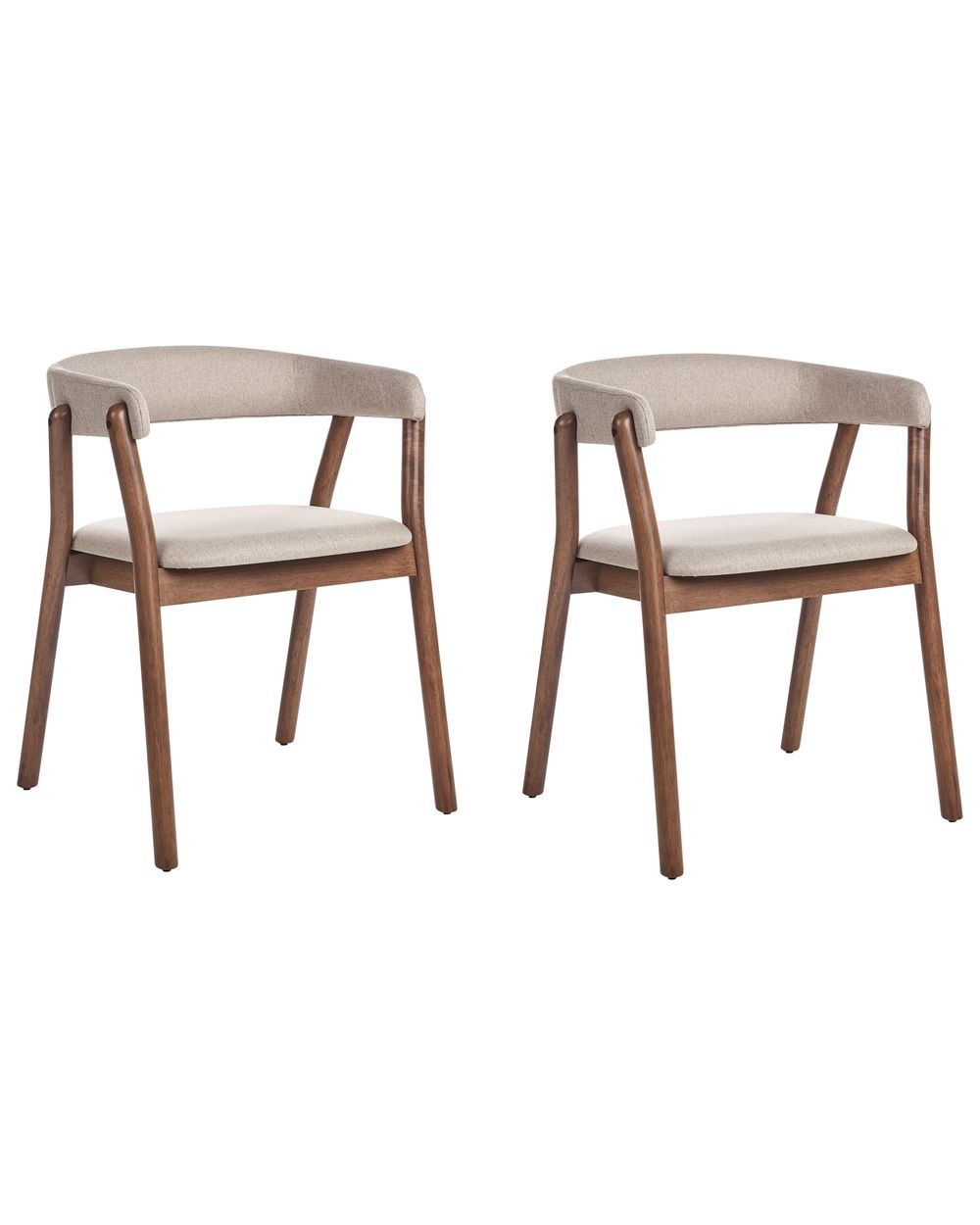 Set de 2 scaune dining MYLO Maro închis/Bej