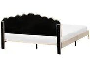 Bed Velvet SAUVIAN 180 x 200 cm (EU Super King) Taupe_1014562