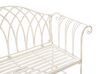 Metal Garden Bench 130 cm White MILAZZO_774694