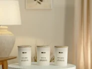 Set of 3 Scented Candles SIMPLICITY Soy Wax Fresh Notes Floral Notes_878577