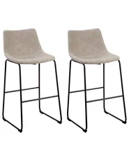 Set di 2 sedie alte FRANKS Beige_1025008