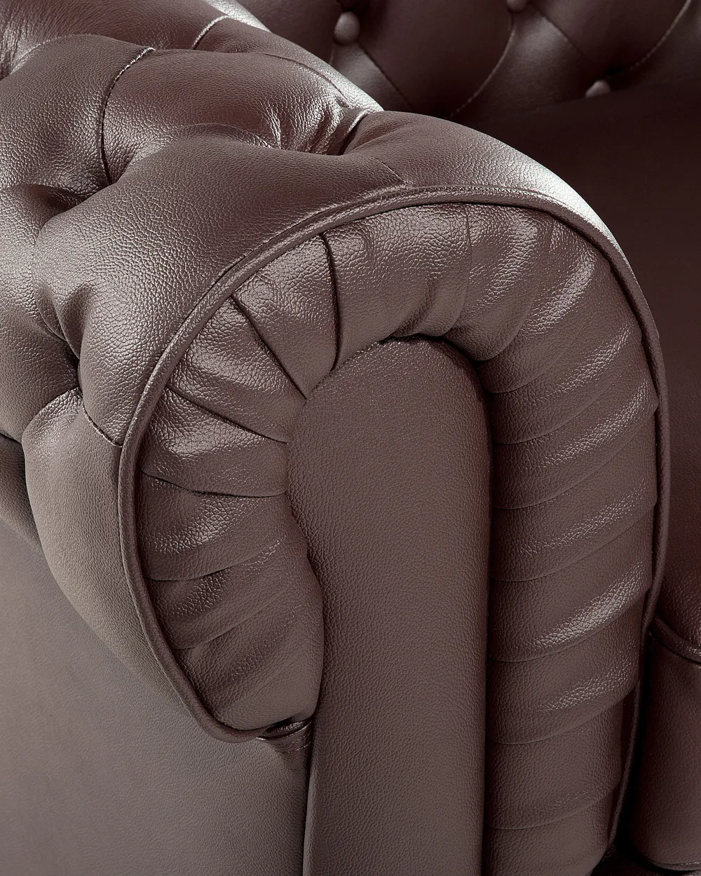 Armchair CHESTERFIELD Leather Brown_538356