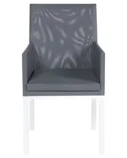 Set di 2 sedie da giardino con cuscini BACOLI Tessuto Grigio scuro_720352