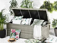 Storage Box MODENA 158 cm 63 cm PE Rattan Grey_1155134