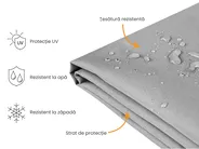 Husă impermeabilă CHUVA 200 cm 120 cm 120 cm Gri_929767