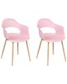 Conjunto de 2 cadeiras de jantar rosa UTICA_861916