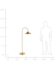 Floor Lamp SAVEGRE Metal Gold_1036467