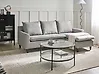 Corner Sofa ELVENES Fabric Light Grey Left Hand