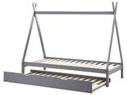 Kids Trundle Bed Pine Wood TALMONTIERS 90 x 200 cm (EU Single) Grey_964102