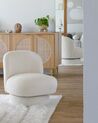 Swivel Boucle Armchair White AYLO_933300