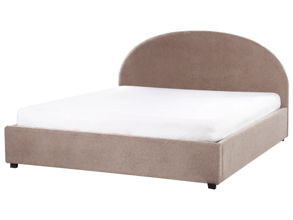 Ottoman Bed VAUCLUSE Boucle Taupe 180 x 200 cm (EU Super King)_951946