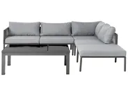 Set di divani angolari da giardino 6 posti FORANO Metallo Grigio_811002