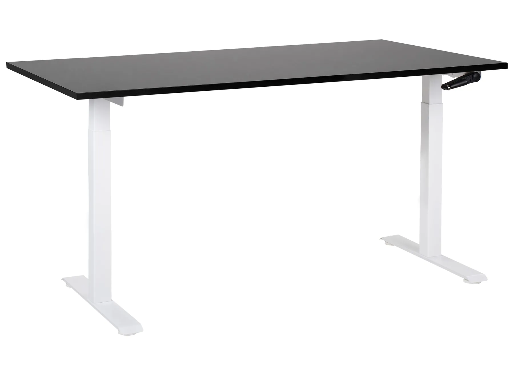 Biurko regulowane manualnie DESTINES 160 cm 72 cm Czarny/ biały_898819