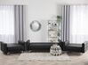 Modular Faux Leather Living Room Set Black ABERDEEN_715773