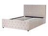 Sametová postel s úložným prostorem 140 x 200 cm taupe AMIENS_914333