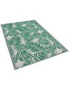 Tapis extérieur vert émeraude au motif feuilles de palmier 120 x 180 cm KOTA_766270