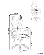 Office Chair IGNIS Faux Leather Light Grey_1073273