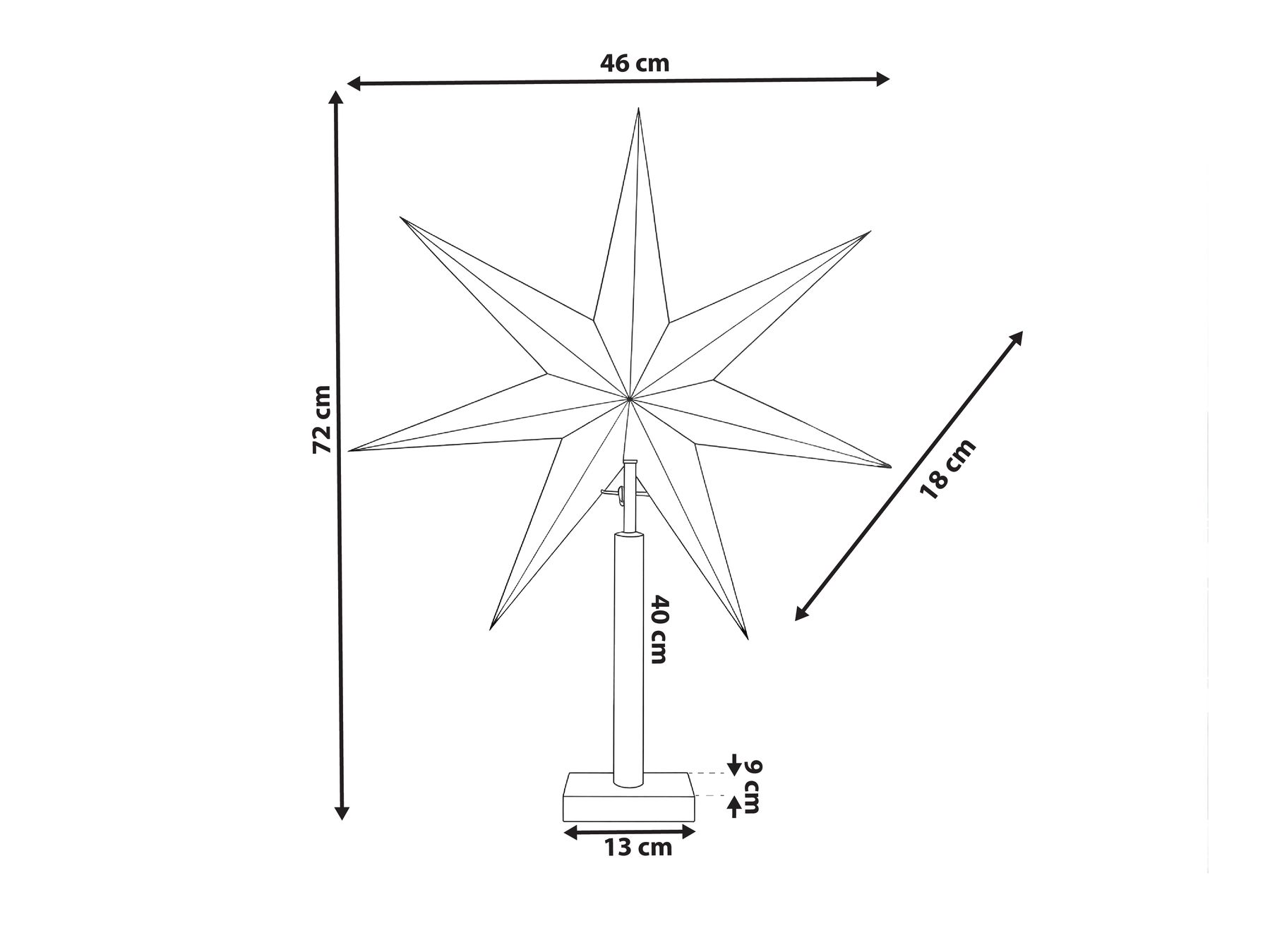 Star Lantern MANA 72 cm Gold_1031780