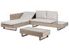 Lounge Set Rattan beige 5-Sitzer Auflagen cremeweiß LANCIANO_930936