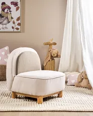 Poltrona per Bambini Dinosauro FABORG Tessuto Beige chiaro_886916