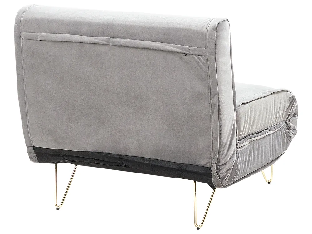 Living Room Set 3 Seater VESTFOLD Velvet Grey_808949