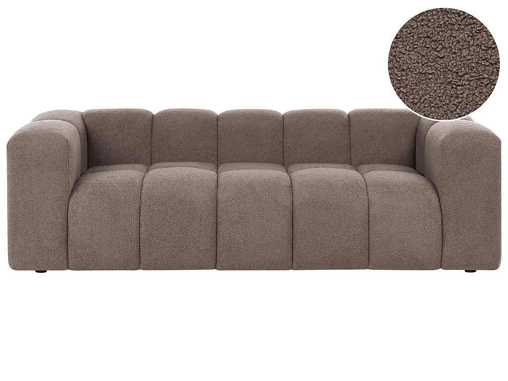 Sofa 3 Seater ANTOLA Boucle Taupe