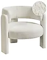 Armchair BUREA Chenille Off-White