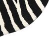 Wool Kids Rug Zebra 100 x 160 cm Black and White MARTY_873989