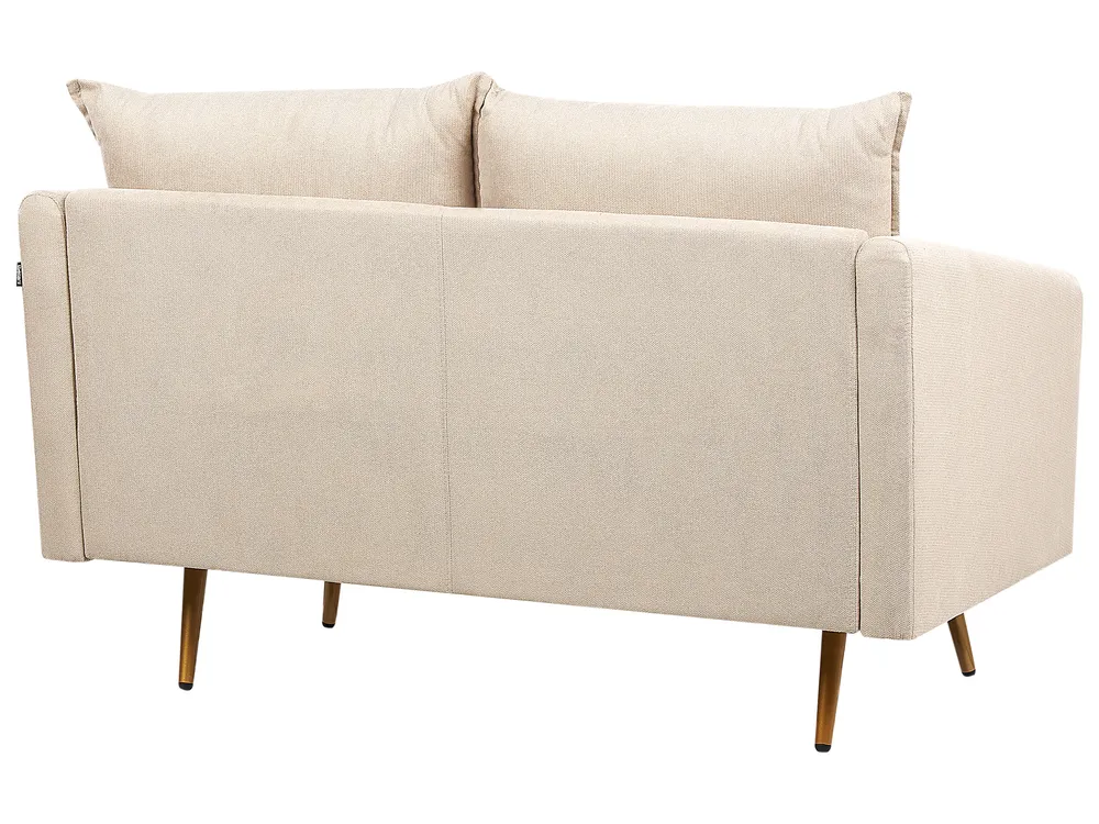 Divano 2 posti MAURA Velluto Beige_912964