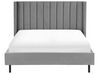 Sametová postel 140 x 200 cm šedá VILLETTE_832673
