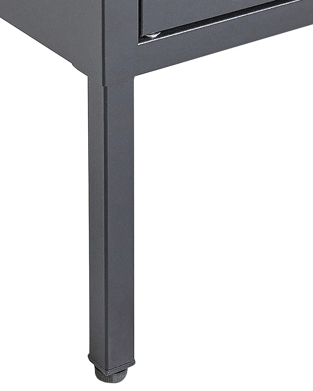 Witryna ze szklaną gablotą FOXTON 80 cm Metal Czarny_850357