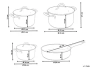 Set di 7 padelle PRIMECOOK Acciaio inox Argento_1043374