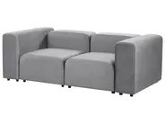 Modular Sofa 2 Seater FALSTERBO Velvet Grey_919370