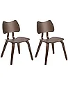 Conjunto de 2 sillas de comedor DIANA Madera Marrón oscuro