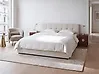 Ottoman Bed LAURESSES Fabric Light Beige 180 x 200 cm (EU Super King)