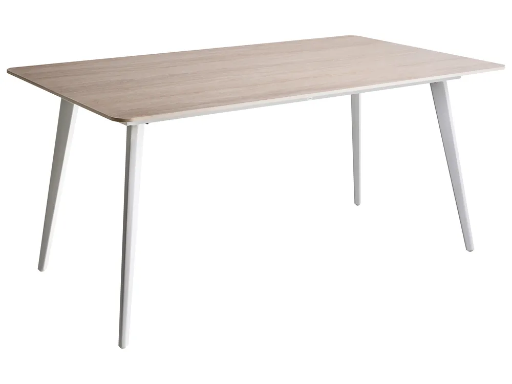 Stół ogrodowy RODALLO 160 cm 90 cm Kamień Efekt trawertynu