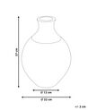 Terakotová dekorativní váza 37 cm bílá/hnědá BURSA_850847