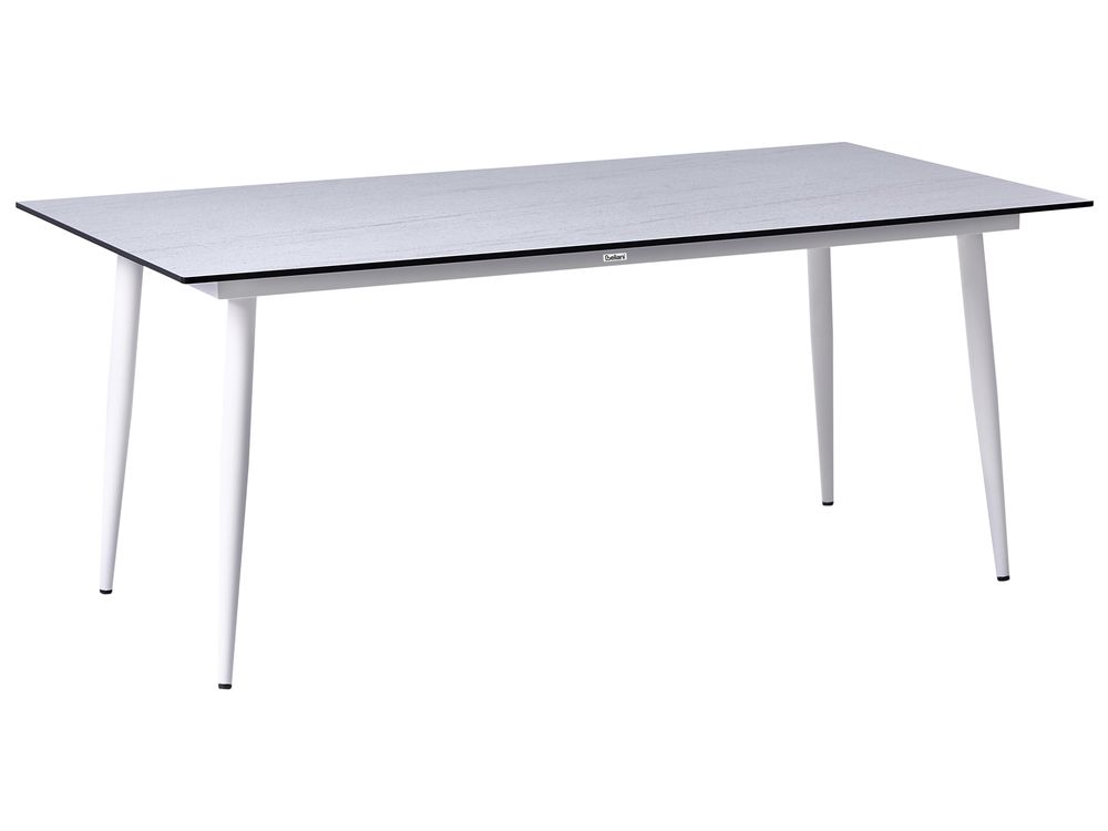 Garden Dining Table TOLENTINO 180 cm 90 cm Stone Effect Travertine Effect